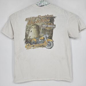 Harley Davidson Shirt‎ Mens XL Milwaukee HDMC Graphic Bikers Tee FLAWS